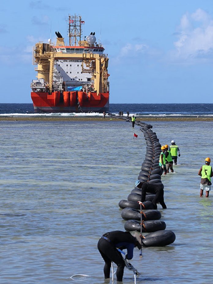 NEC constructs 2,250 km EMCS submarine cable linking Pacific island nations