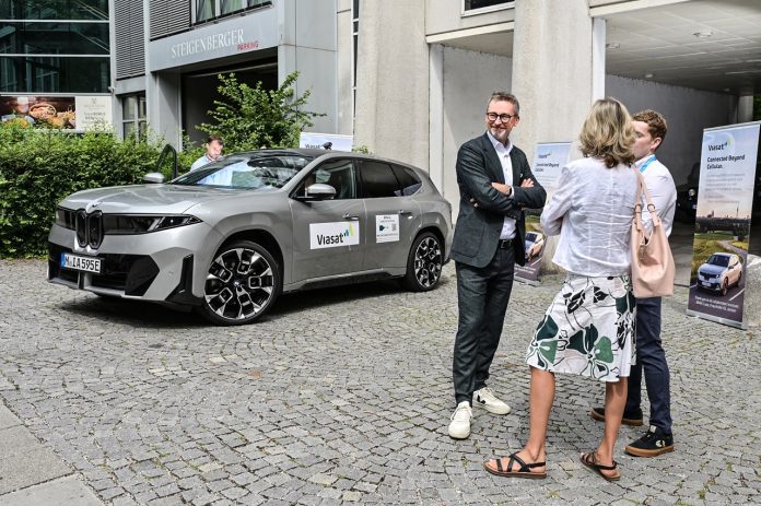 Viasat demos integrated automotive satellite voice call capability with BMW